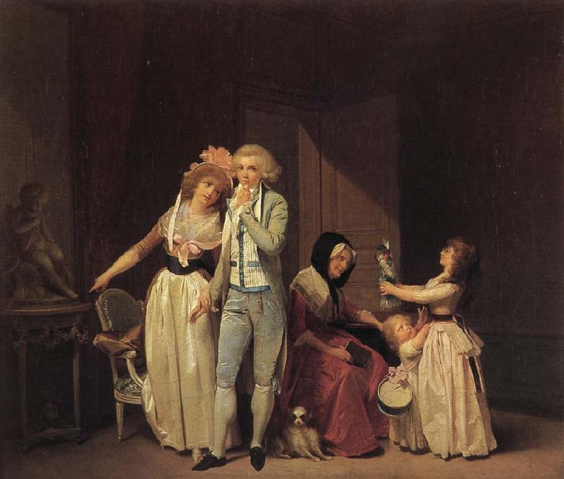 Louis-Leopold Boilly Ce qui allume l'amour l'eteint ou le philosophe oil painting image